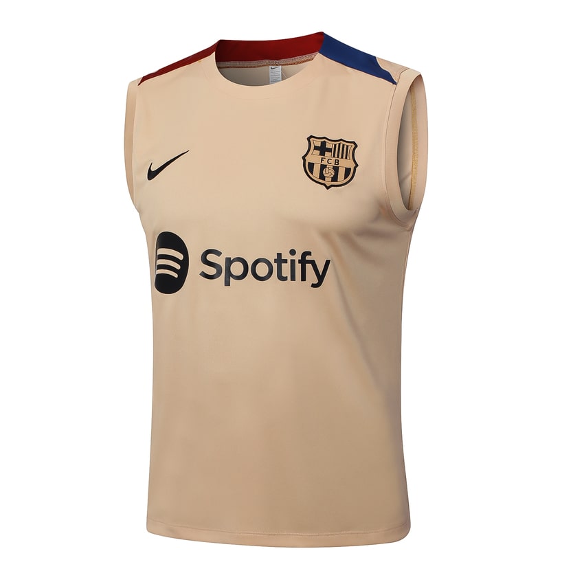 2024-25 FC Barcelona Sleeveless Training Set Beige
