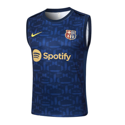 2024-25 FC Barcelona Sleeveless Training Set Blue