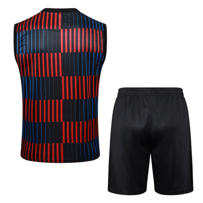 2024-25 FC Barcelona Sleeveless Training Set Blue Red