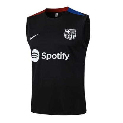 2024-25 FC Barcelona Sleeveless Training Set Black