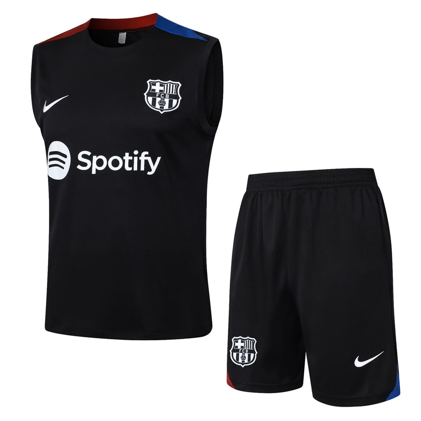 2024-25 FC Barcelona Sleeveless Training Set Black