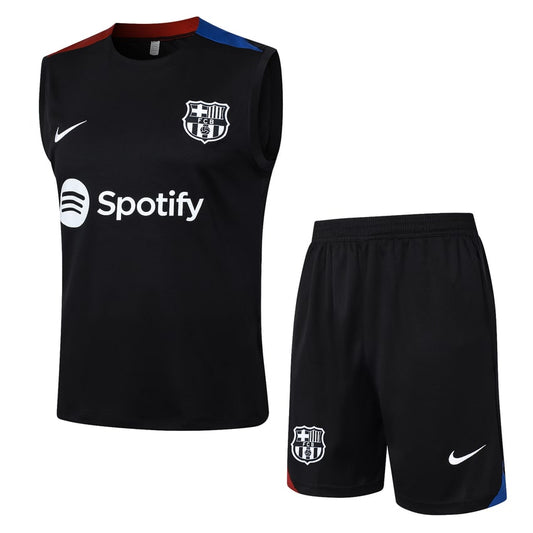 2024-25 FC Barcelona Sleeveless Training Set Black