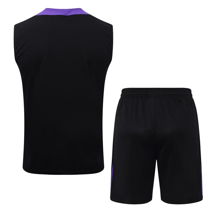 2025-26 FC Barcelona Sleeveless Training Set Black Purple