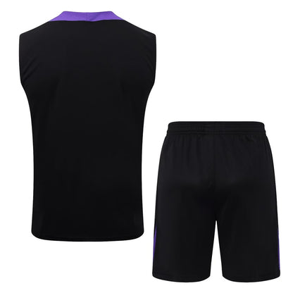 2025-26 FC Barcelona Sleeveless Training Set Black Purple