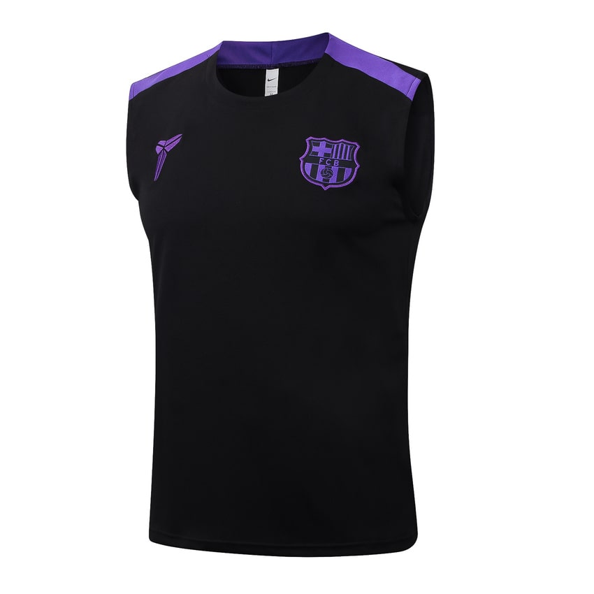 2025-26 FC Barcelona Sleeveless Training Set Black Purple