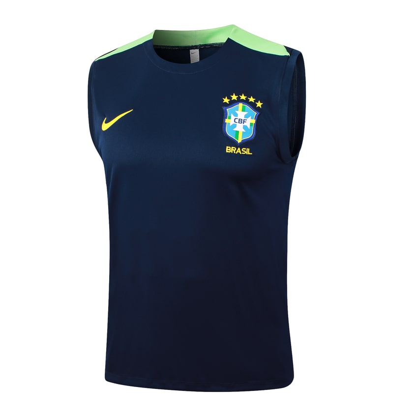 2024-25 Brazil Sleeveless Training Set Dark Blue
