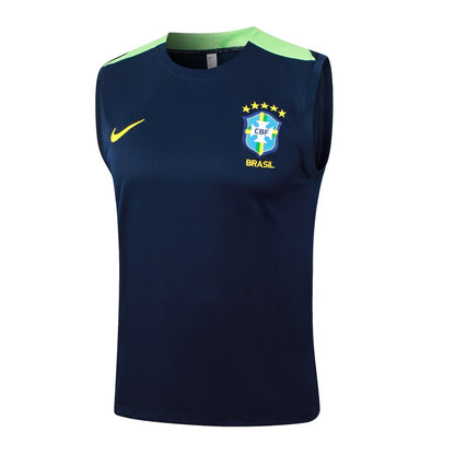 2024-25 Brazil Sleeveless Training Set Dark Blue