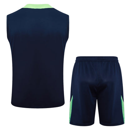 2024-25 Brazil Sleeveless Training Set Dark Blue