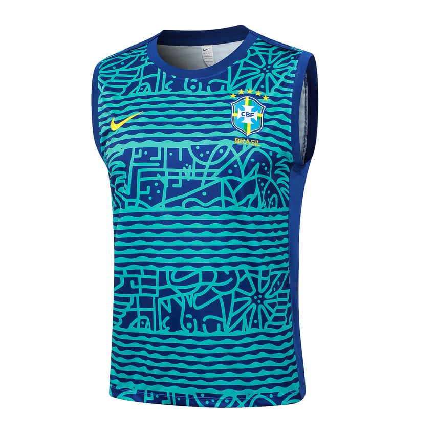 2024-25 Brazil Sleeveless Training Set Blue Green