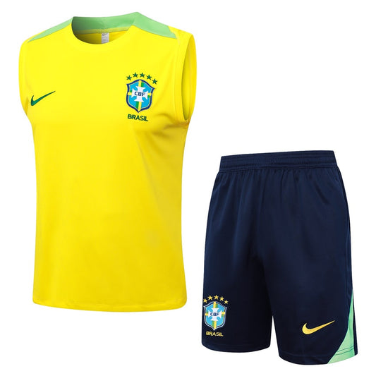 2024-25 Brazil Sleeveless Training Set Yellow