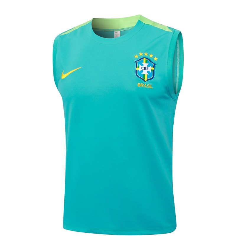 2024-25 Brazil Sleeveless Training Set Turquoise