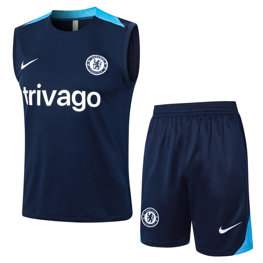 2024-25 Chelsea FC Sleeveless Training Set Dark Blue