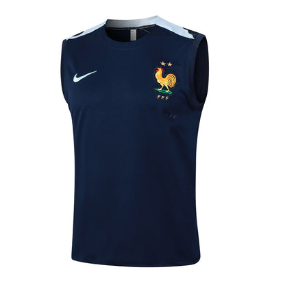 2024-25 France Sleeveless Training Set Dark Blue
