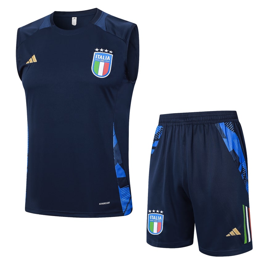 2024-25 Italy Sleeveless Training Set Navy