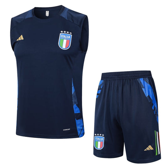 2024-25 Italy Sleeveless Training Set Navy