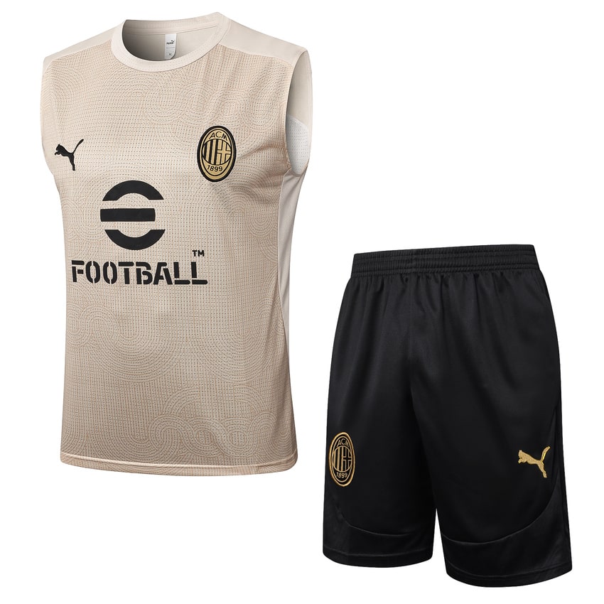 2024-25 AC Milan Sleeveless Training Set Beige