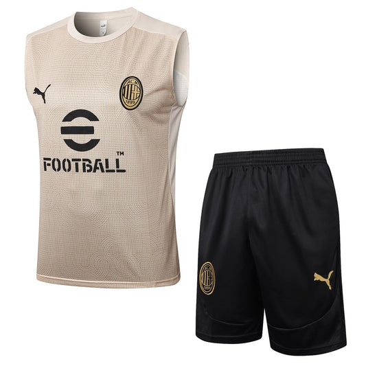 2024-25 AC Milan Sleeveless Training Set Beige