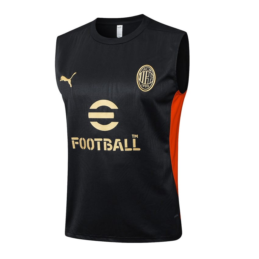 2024-25 AC Milan Sleeveless Training Set Black