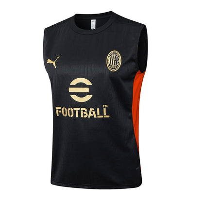 2024-25 AC Milan Sleeveless Training Set Black