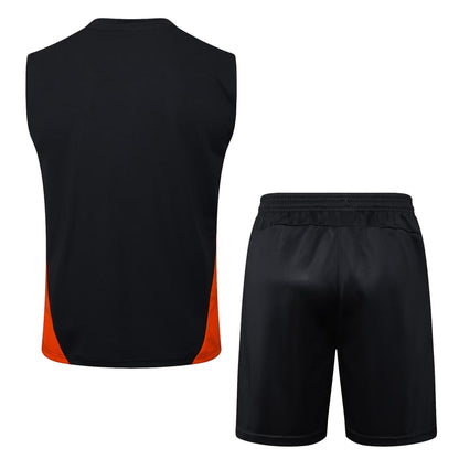 2024-25 AC Milan Sleeveless Training Set Black