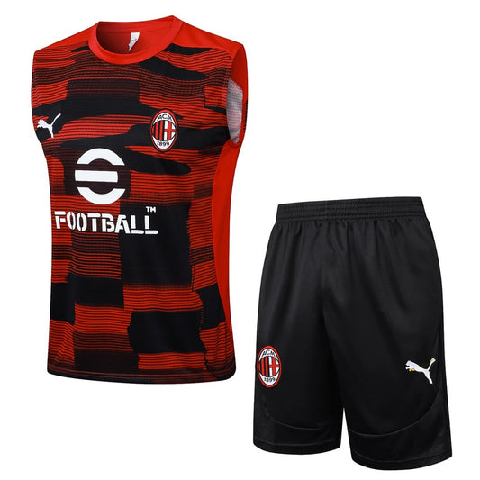 2024-25 AC Milan Sleeveless Training Set Red