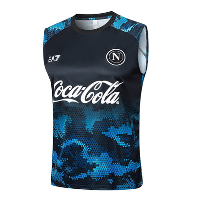 2024-25 SSC Napoli Sleeveless Training Set Black Blue