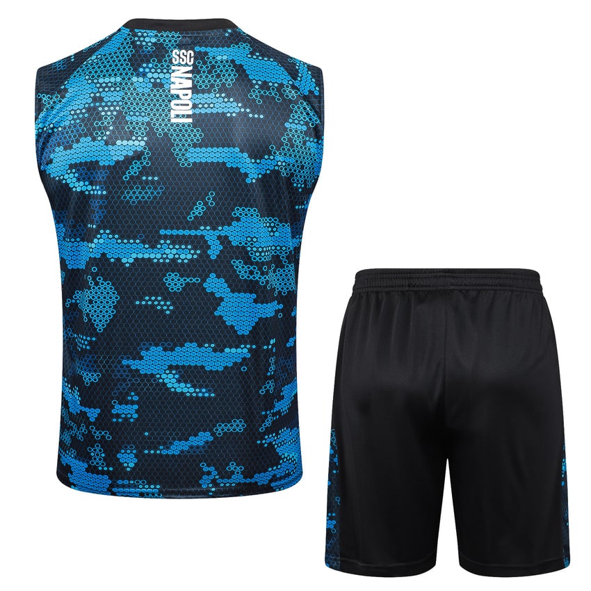 2024-25 SSC Napoli Sleeveless Training Set Black Blue