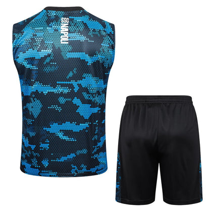 2024-25 SSC Napoli Sleeveless Training Set Black Blue