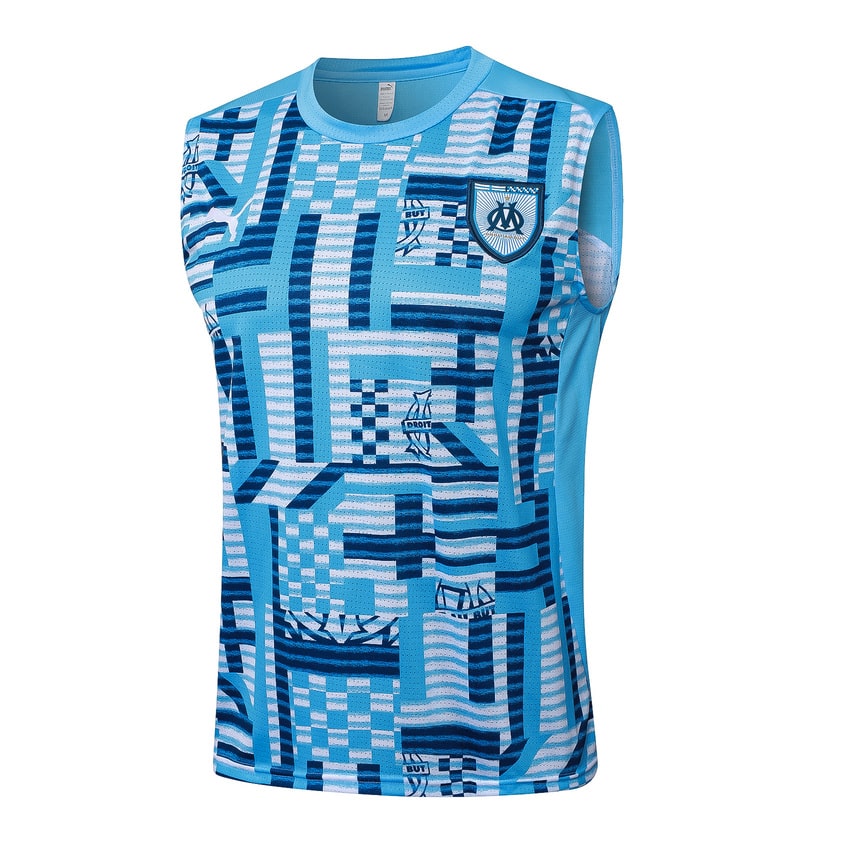 2024-25 Olympique de Marseille Sleeveless Training Set Blue