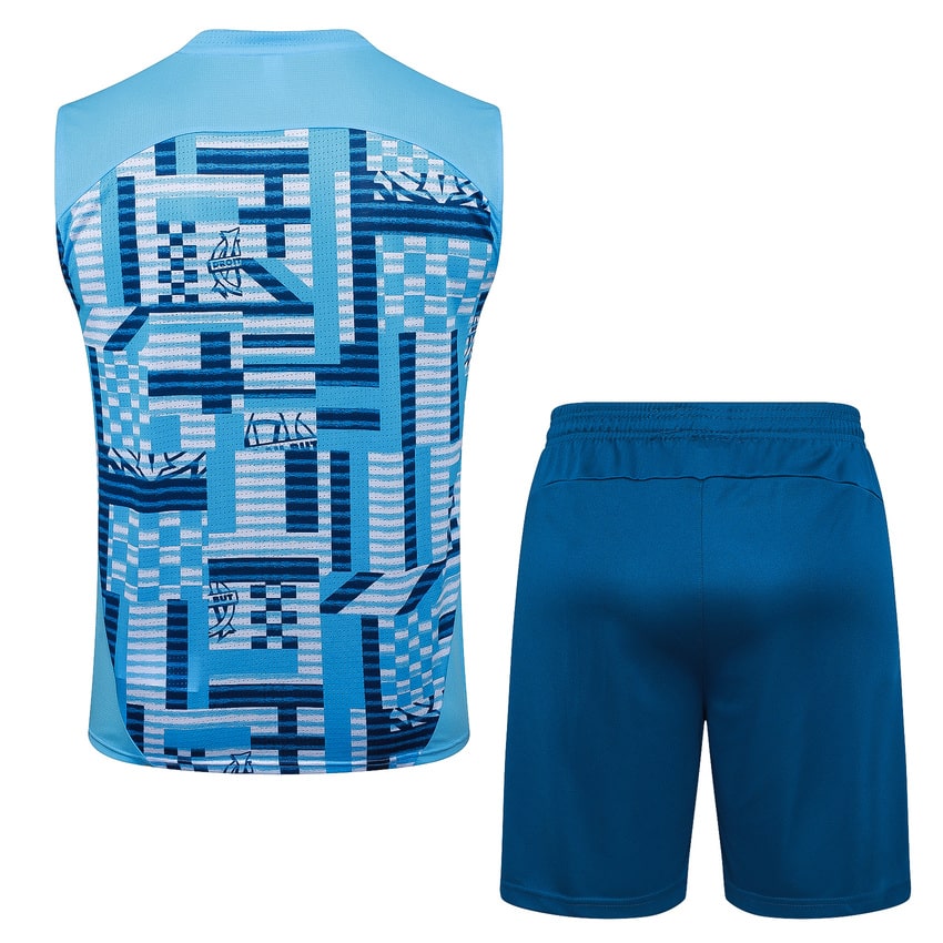 2024-25 Olympique de Marseille Sleeveless Training Set Blue