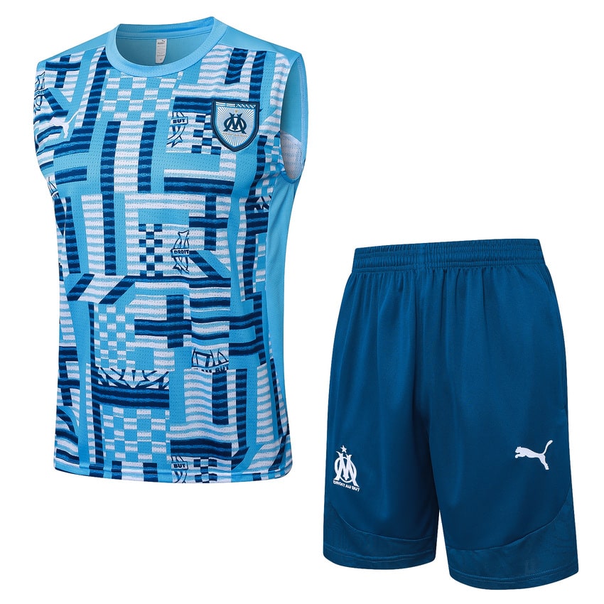 2024-25 Olympique de Marseille Sleeveless Training Set Blue
