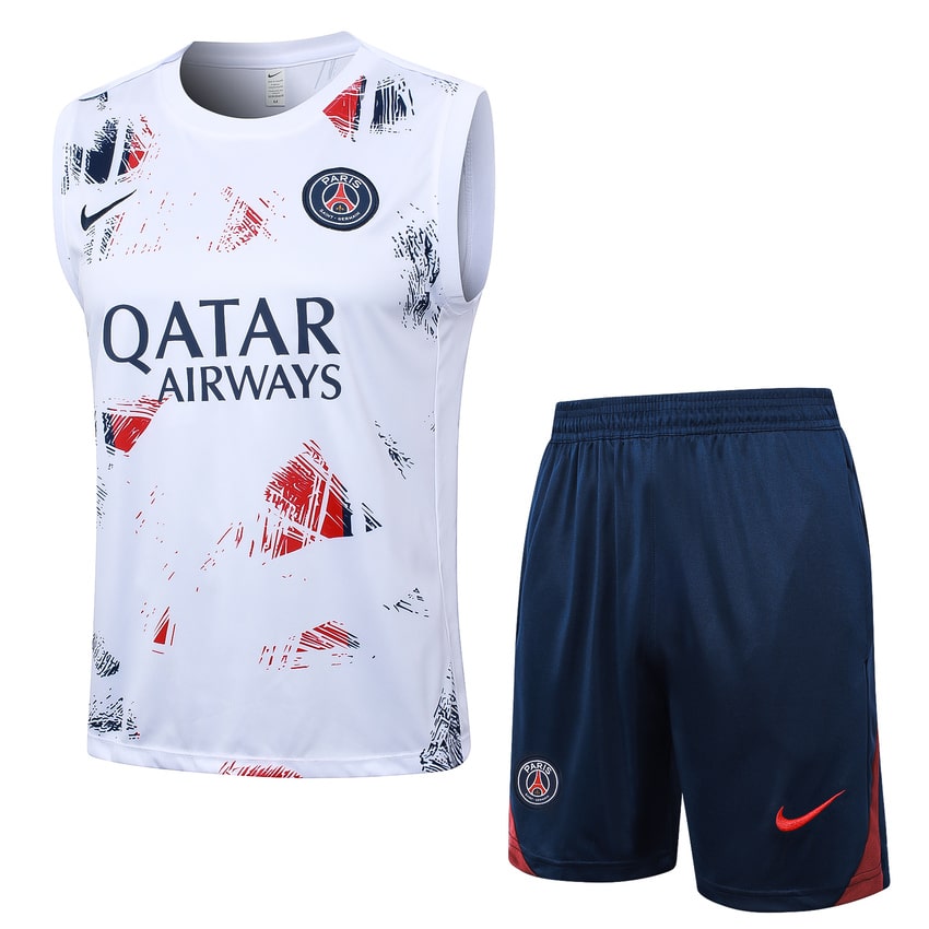 2024-25 PSG Sleeveless Training Set White Blue