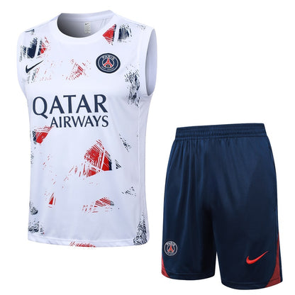 2024-25 PSG Sleeveless Training Set White Blue