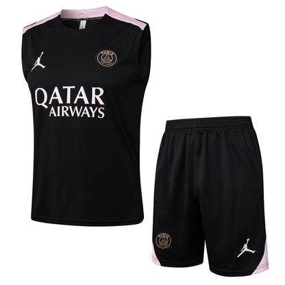 2024-25 PSG Sleeveless Training Set Black Pink