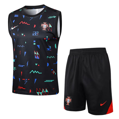 2024-25 Portugal Sleeveless Training Set Black