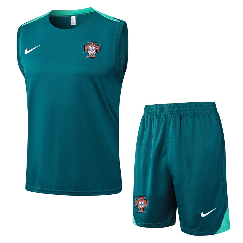 2024-25 Portugal Sleeveless Training Set Turquoise