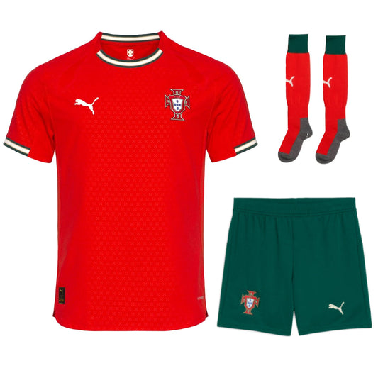 2025-26 Portugal Home Kit KIDS