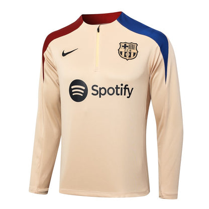 2024-25 FC Barcelona Trainingsuit Beige