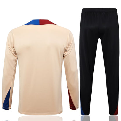 2024-25 FC Barcelona Trainingsuit Beige