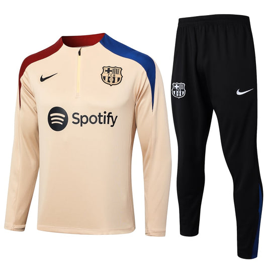2024-25 FC Barcelona Trainingsuit Beige