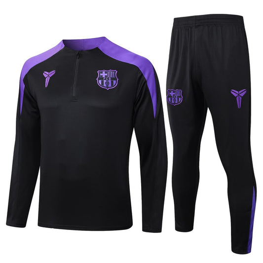 2025-26 FC Barcelona Trainingsuit Black Purple