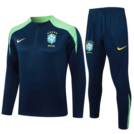2024-25 Brazil Trainingsuit Dark Blue