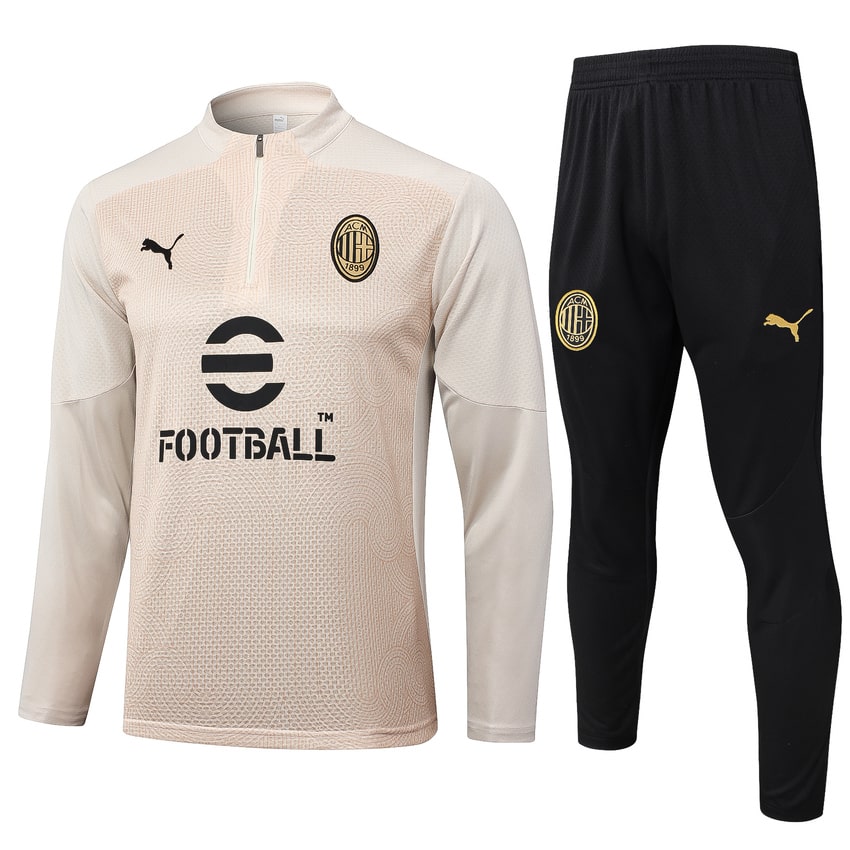 2024-25 AC Milan Trainingsuit Beige