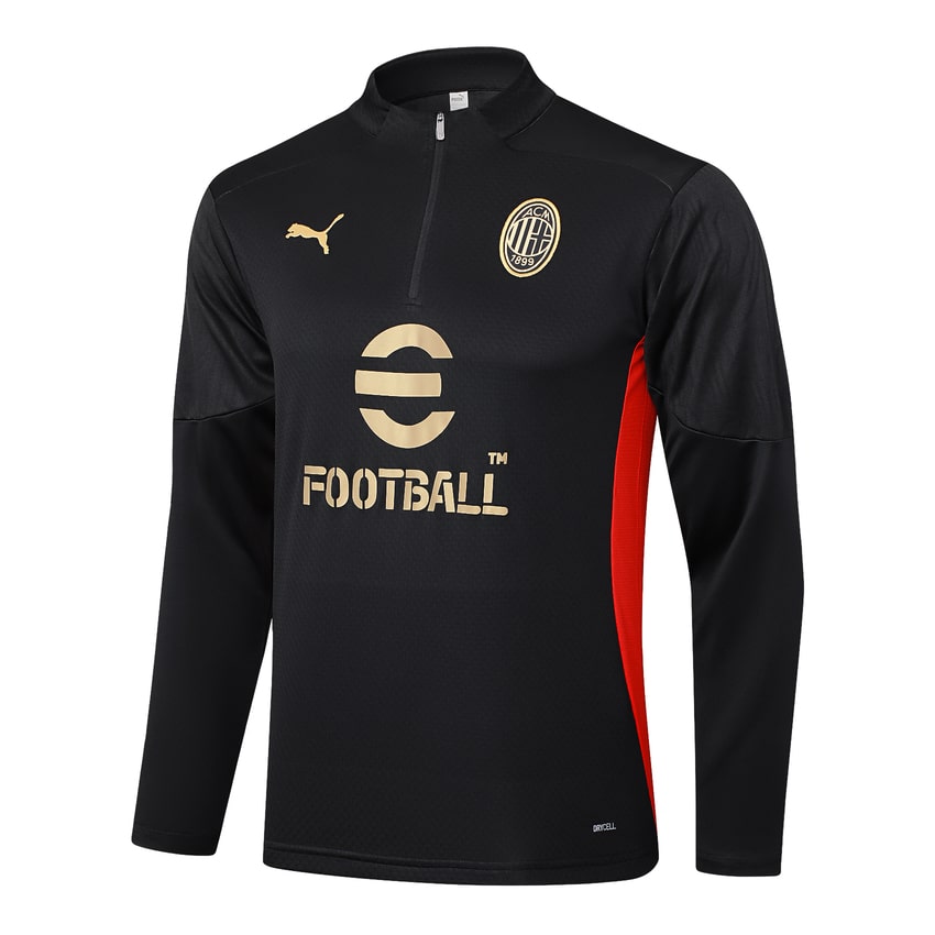 2024-25 AC Milan Trainingsuit Black