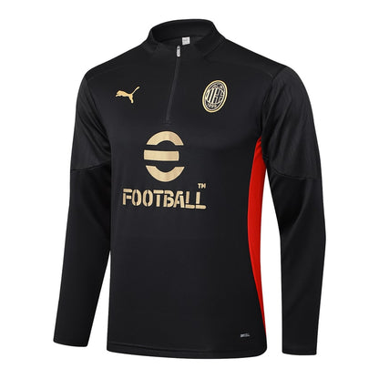 2024-25 AC Milan Trainingsuit Black