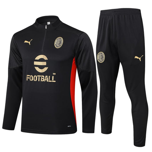2024-25 AC Milan Trainingsuit Black