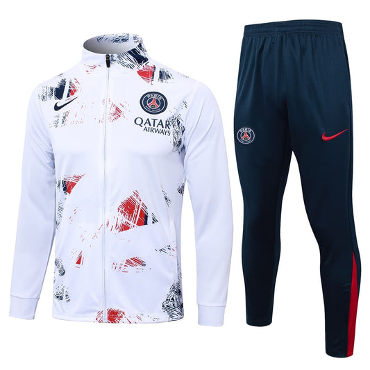 2024-25 PSG Tracksuit White Blue