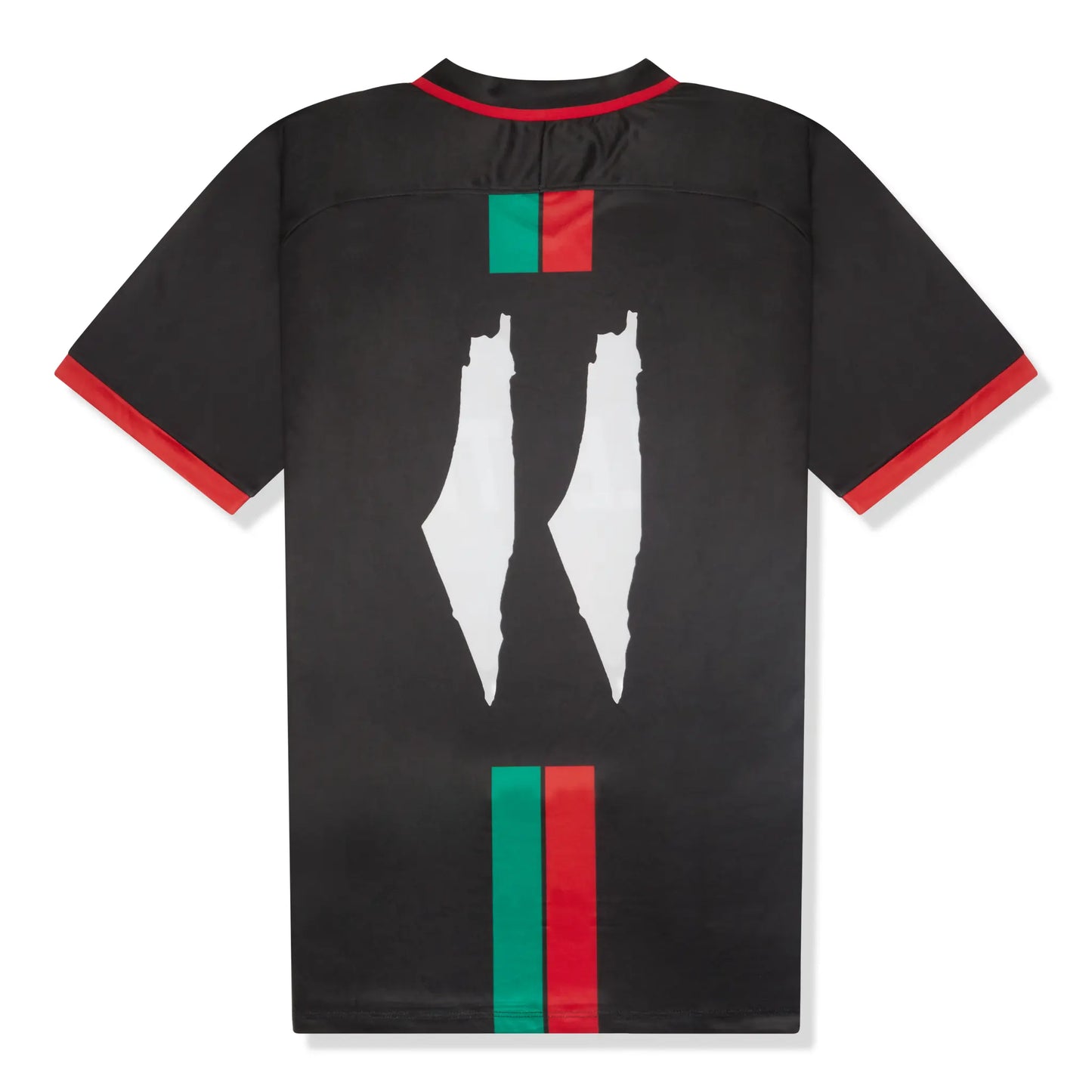 FC Palestina Palestine Red Green Stripe English Black Football T Shirt